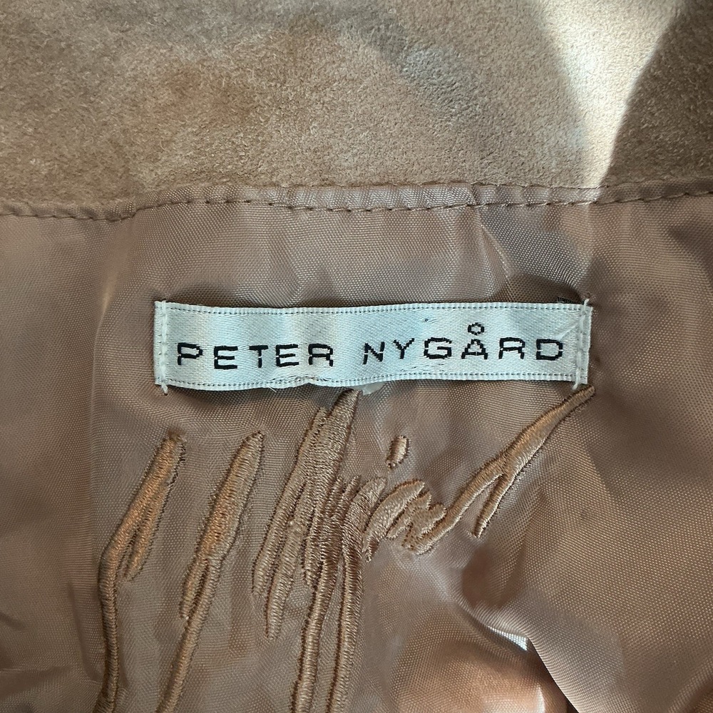 Vintage Peter Nygard Brown Leather Knit Suede Jacket Women's XL Western Boho - Picture 4 of 5